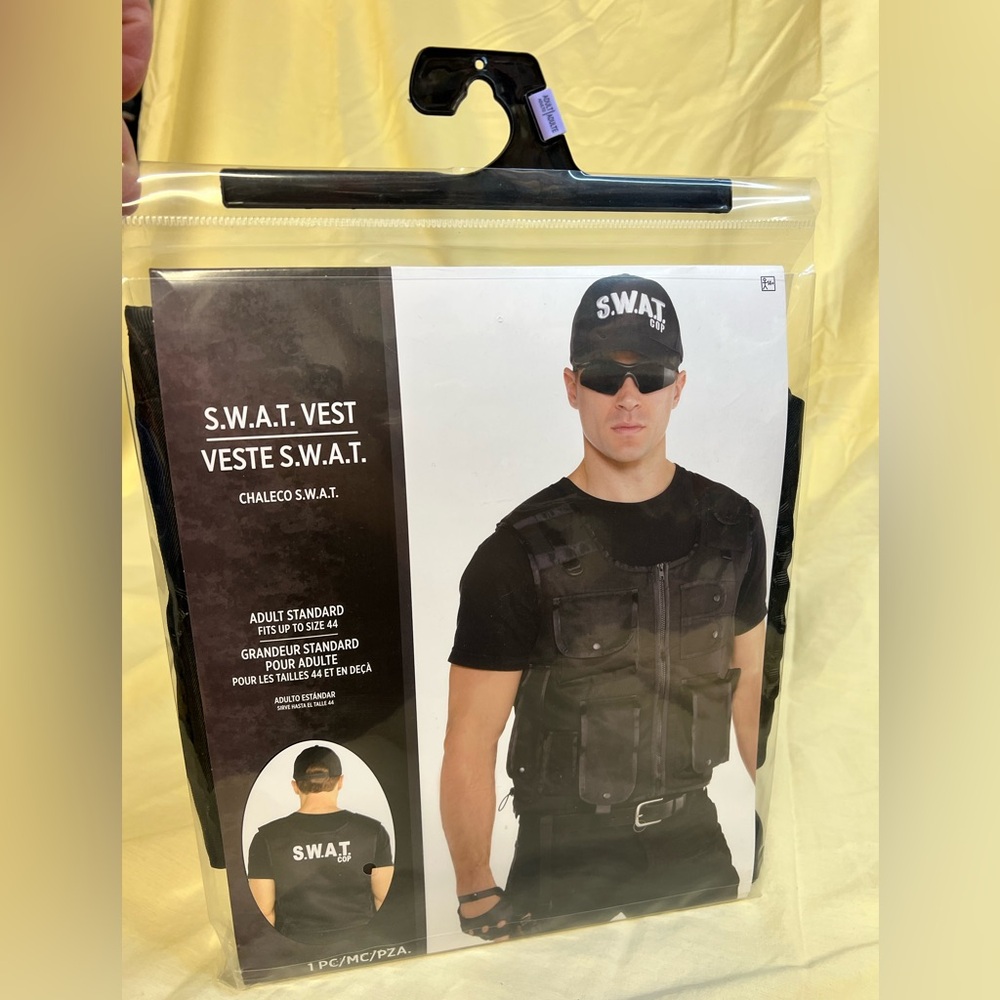 Black S.W.A.T. Vest and Cap Set